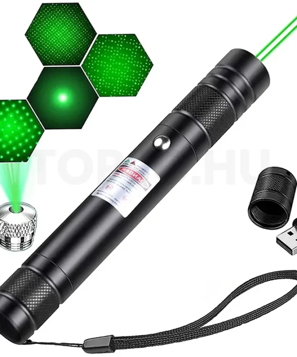 zöld lézer pointer 2000m hatótávval USB töltéssel